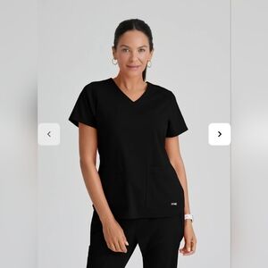 Grey's Anatomy Spandex Stretch Emma 4 Pocket V-neck Scrub Top Size Medium